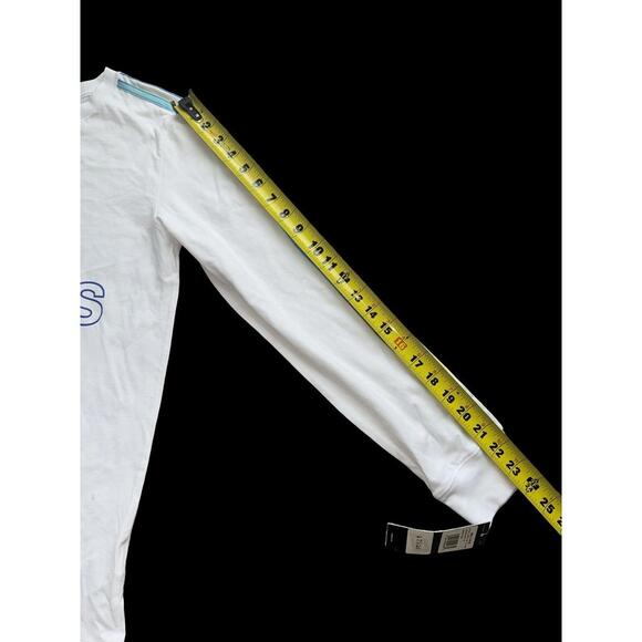 Adidas Boys T Shirt White Long Sleeve Crew Neck Graphic Pullover Size L 14/16 - Picture 6 of 6